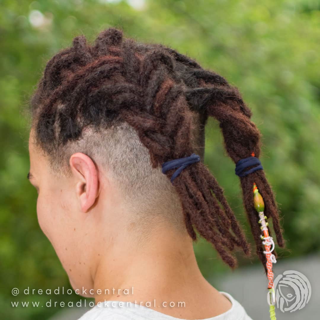 Dreadlock Installation with curly hair via the Crochet Method in Arlington VA