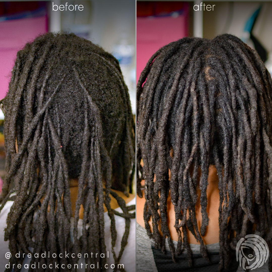 Thinning Dreads and Dreadlock Reattachment and Repair with Afro Hair