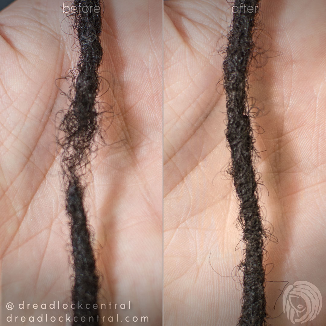 Weak Dreadlock Repair Before and After