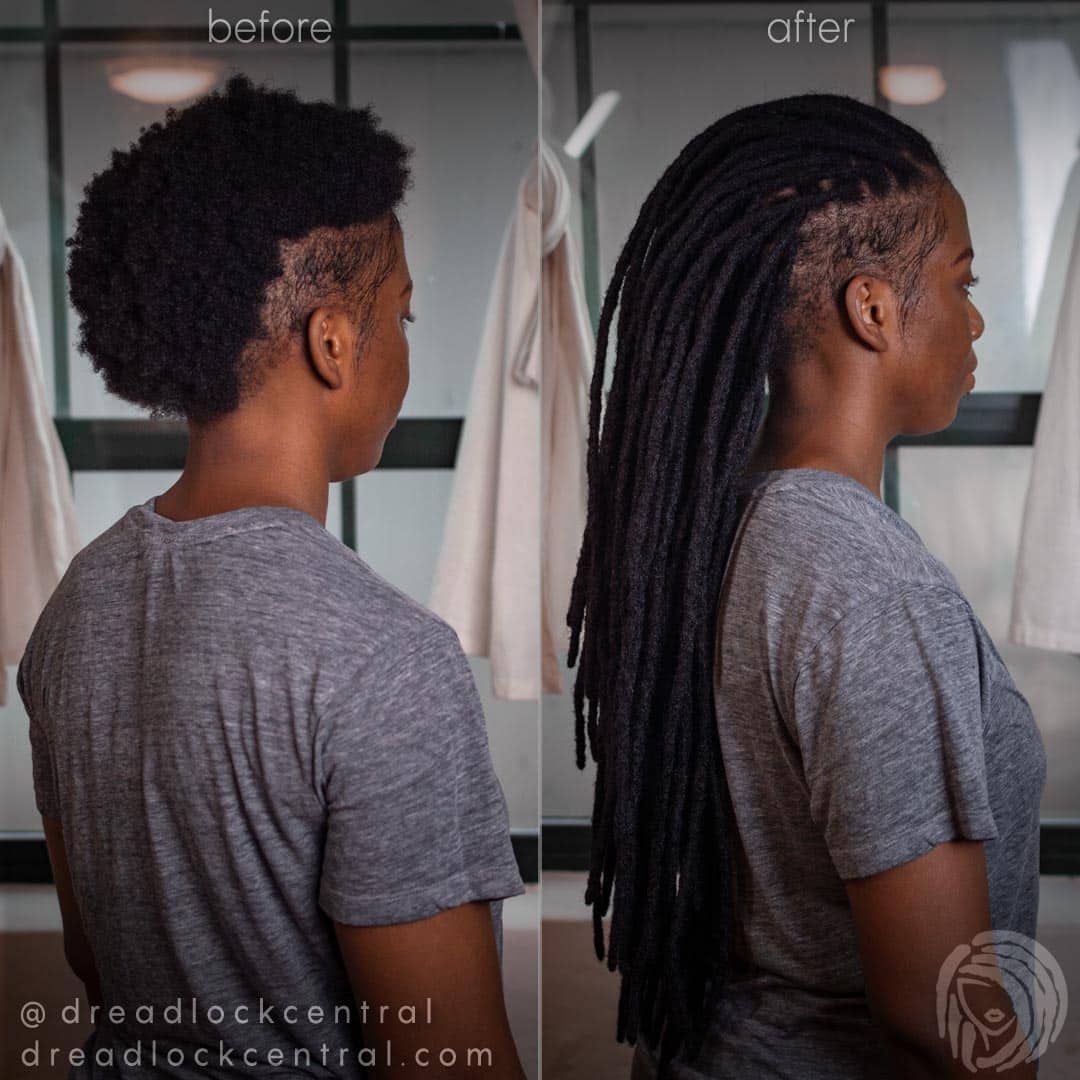 Human Hair Loc Extension in client in Washington DC